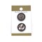 Belagio Resin Buttons, 0.75" Diameter, Edged Copper Design, 2 Piece Pack, Copper